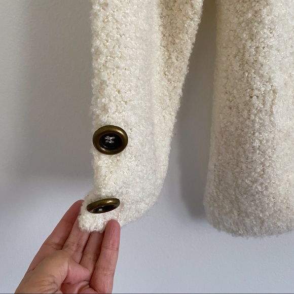 eci Teddy Cardigan Blazer Sweater SZ M (fits like a small) - Picture 4 of 9